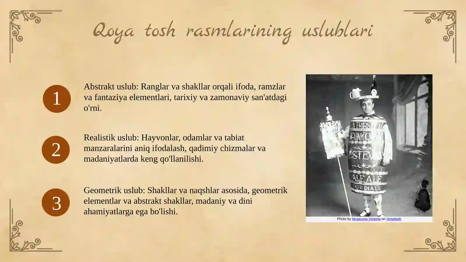 Qoya tosh rasmlarining uslublari va Teshiktosh yodgorligi haqida slayd 3