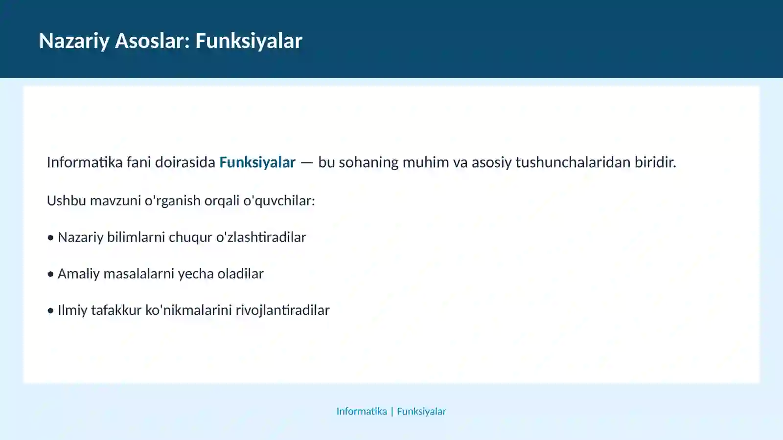 Informatika 3