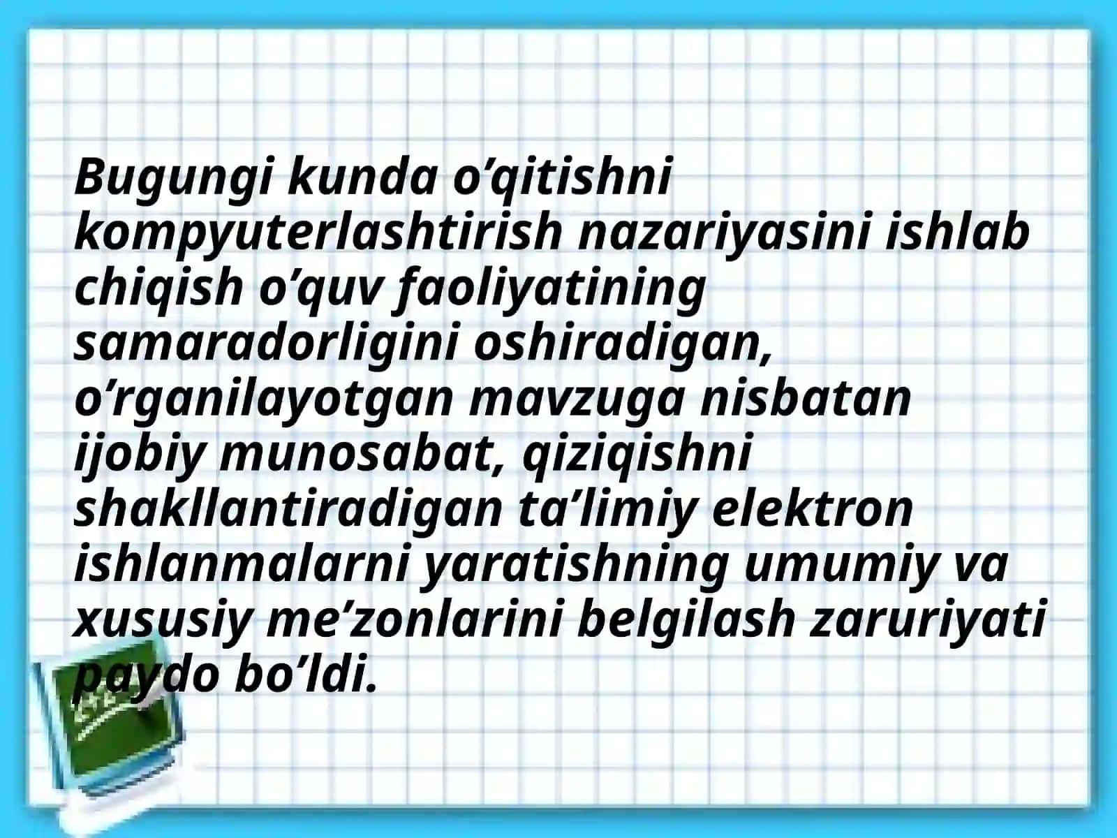 Filologiya fakulteti 17.56-guruh talabalari uchun "kompyuterlingvistikasi" darsligi 3