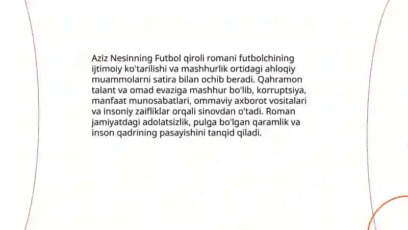 Aziz Nesinning "Futbol qiroli" romani 3