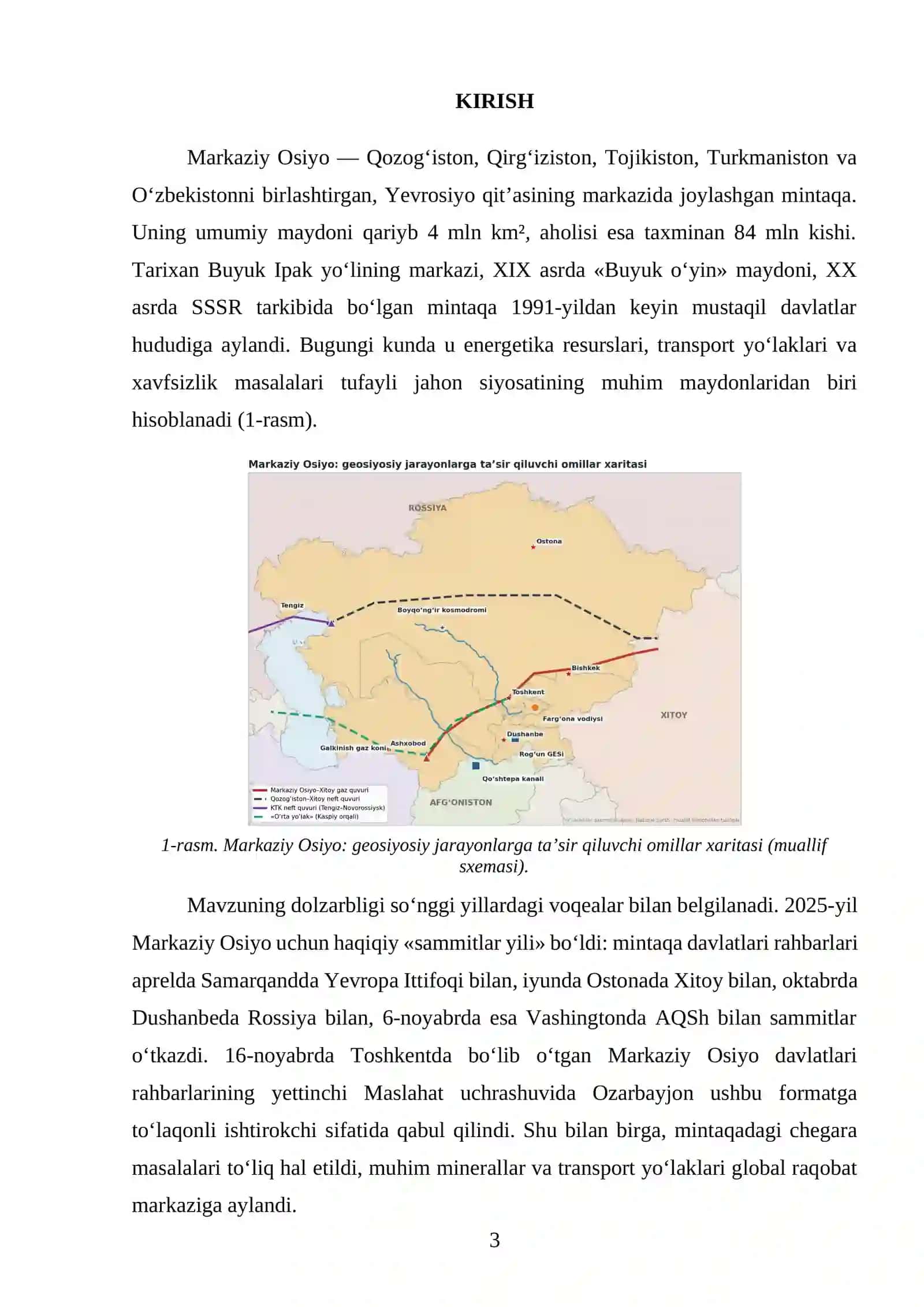 Markaziy Osiyoda geosiyosiy jarayonlarga ta’sir qiluvchi omillar 3