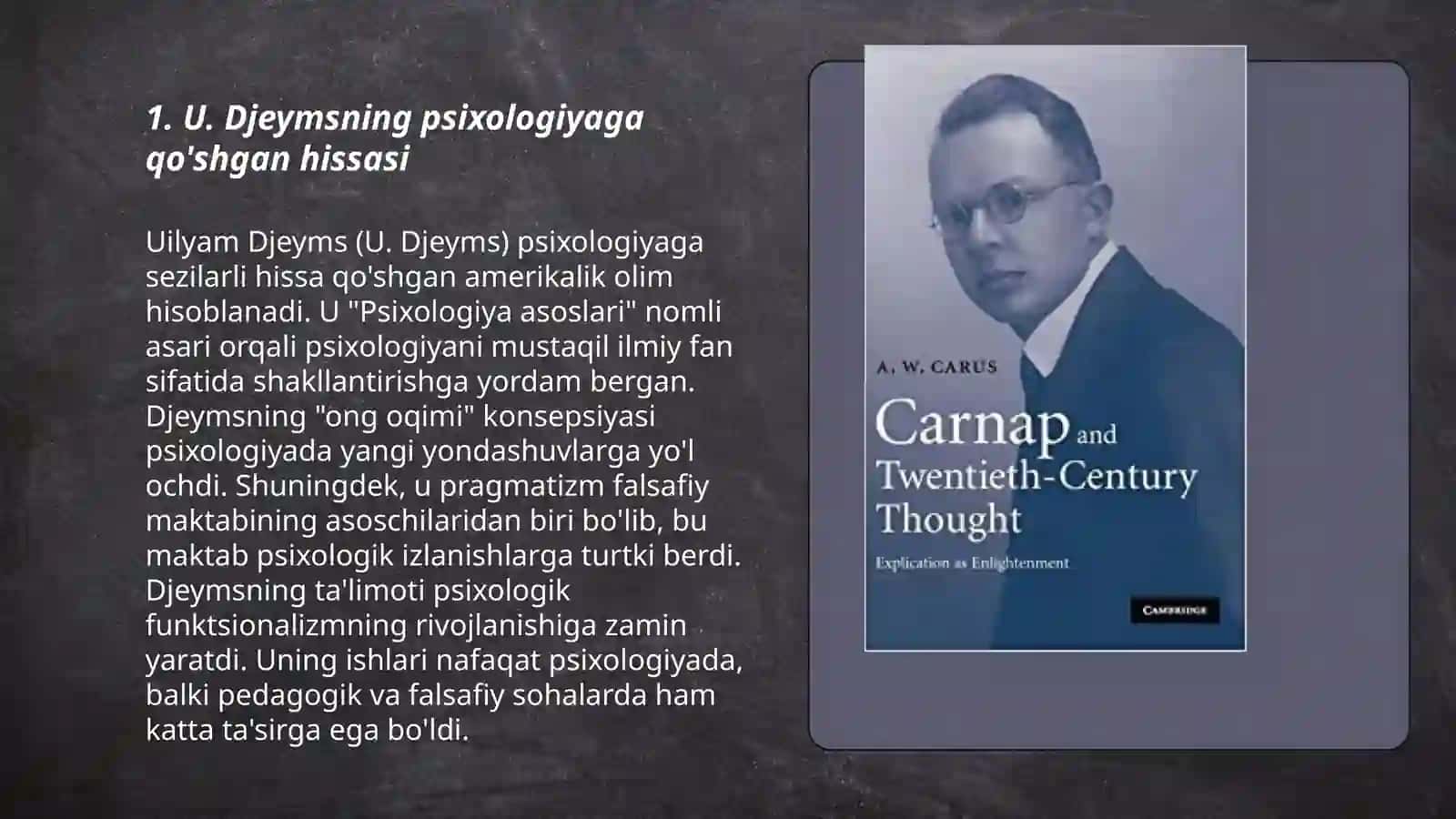 U.Djeyms psixologiyasi va uning tanqidiy talqini 3