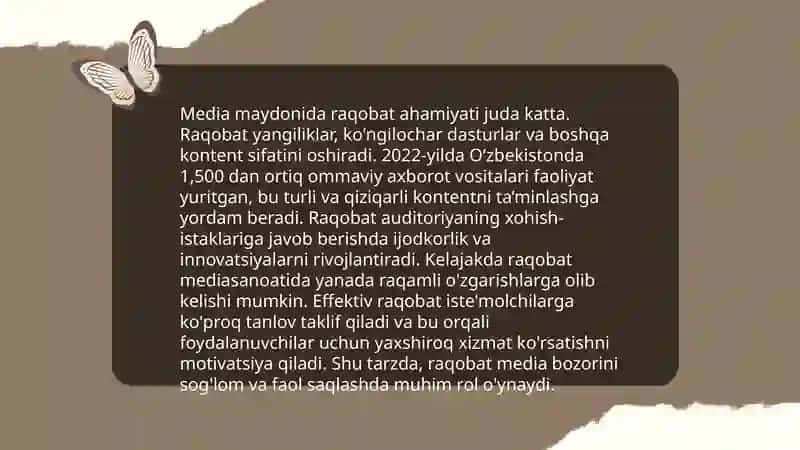 Media maydon tuzilishi va internet jurnalistikasida raqobat muhiti 3