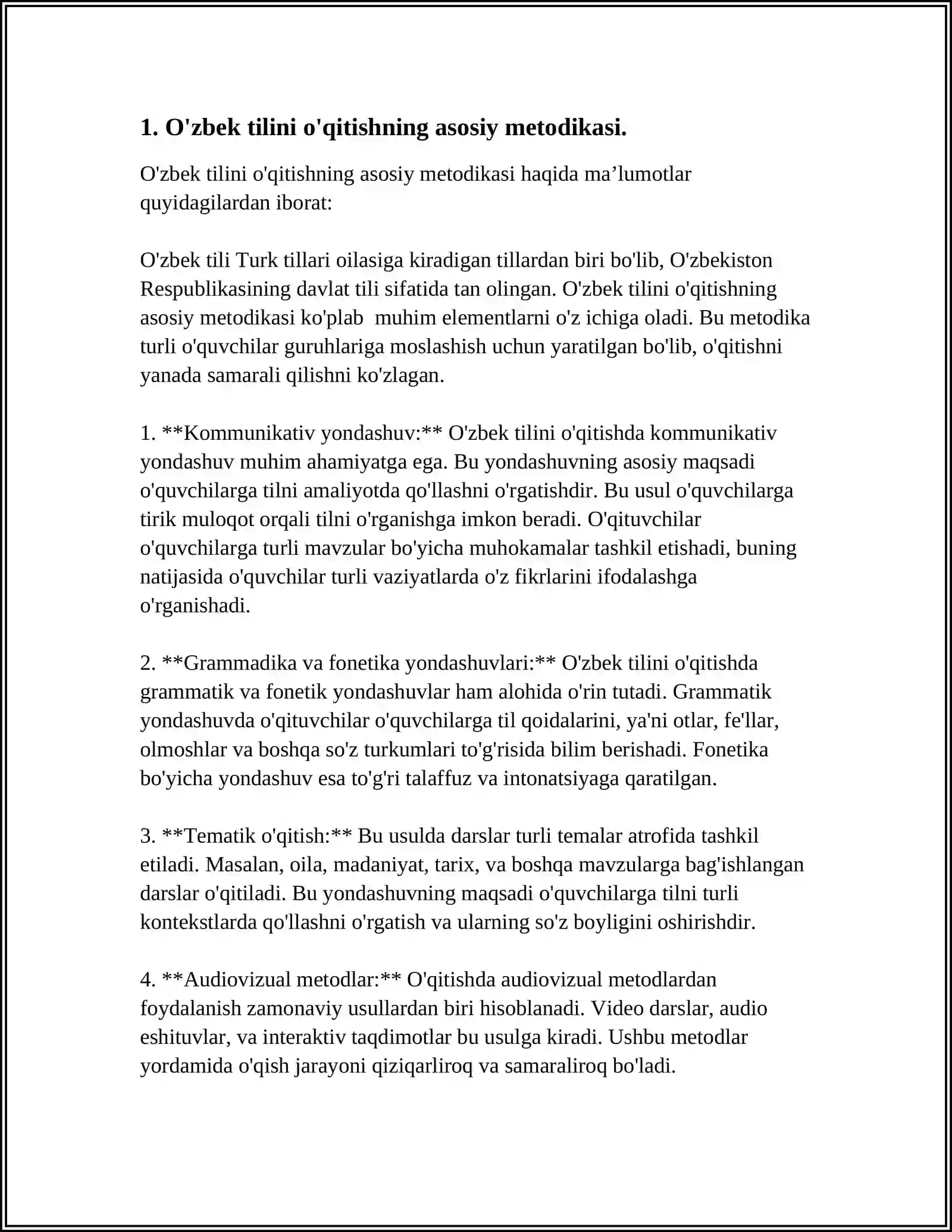 O'ZBEK TILINI O'QITISH METODIKASI 3