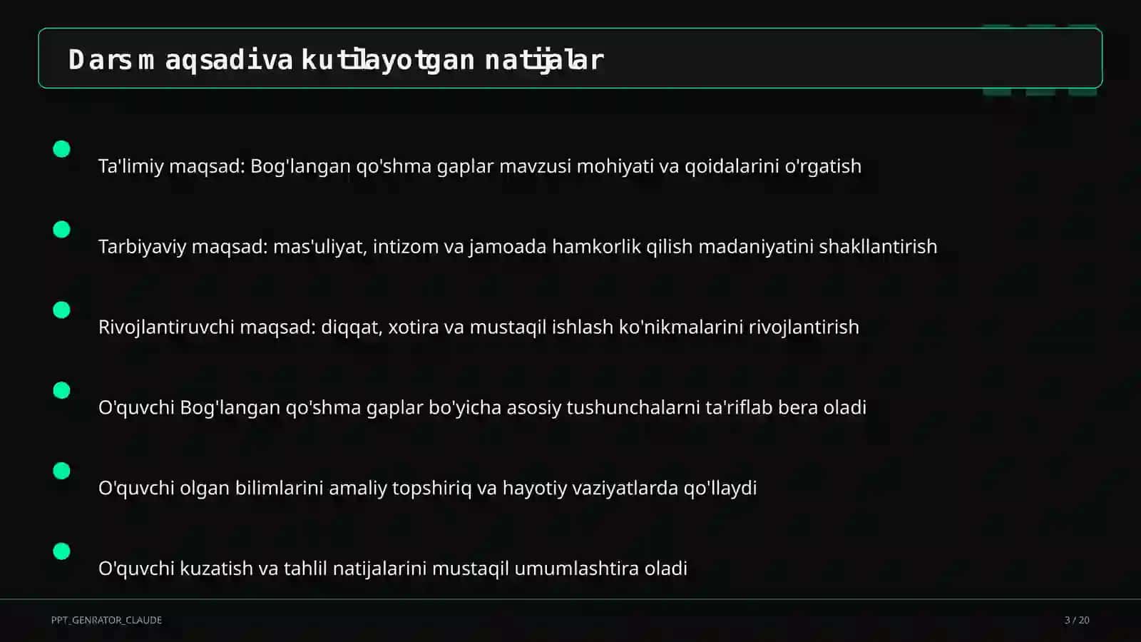 Bog'langan qo'shma gaplar (9-sinf) 3