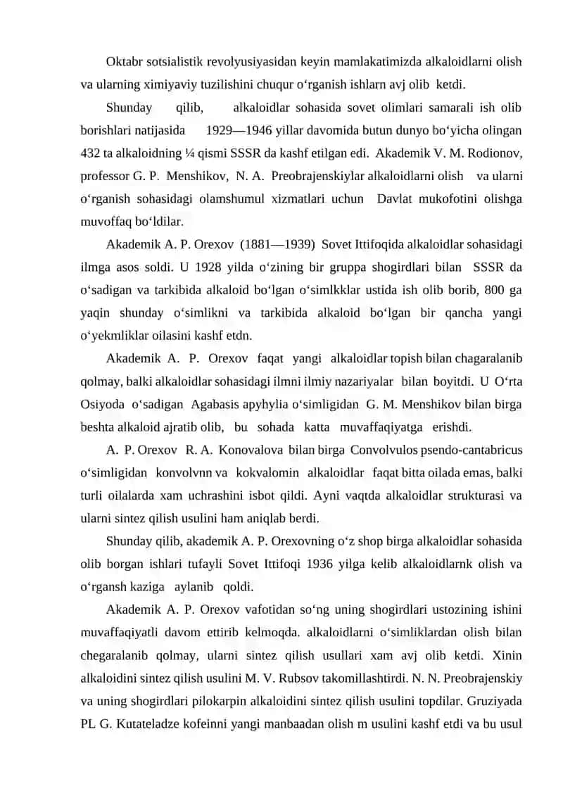Nikotin hamda anabazin olinishi tuzilishi xossalari va ahamiyati 3
