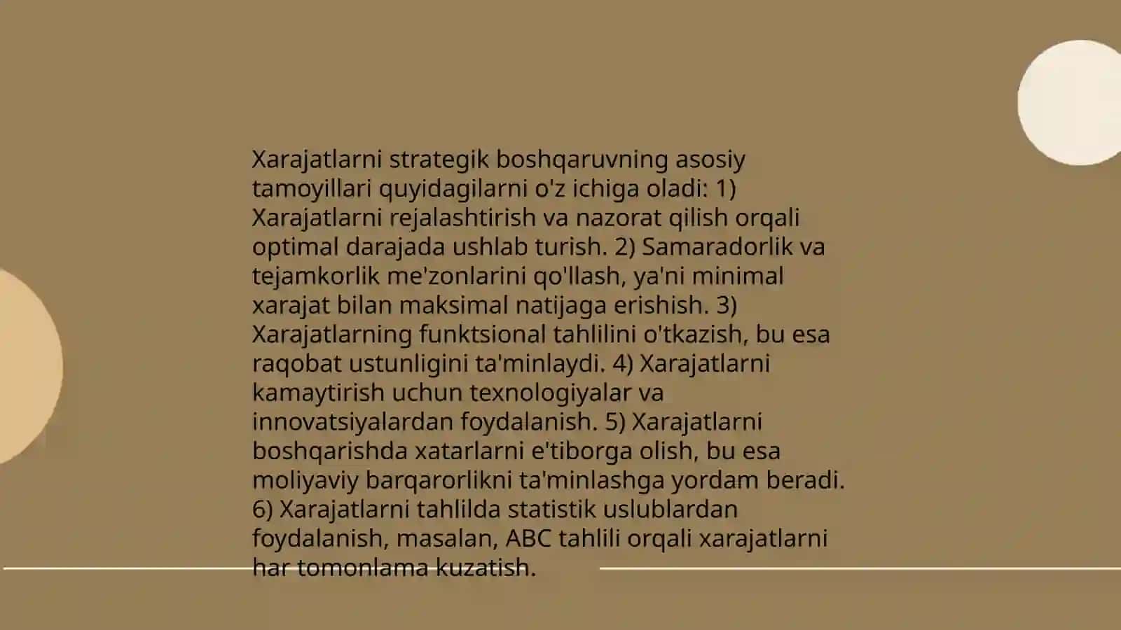 Xarajatlarni strategik boshqaruvning asosiy tamoyillari 3