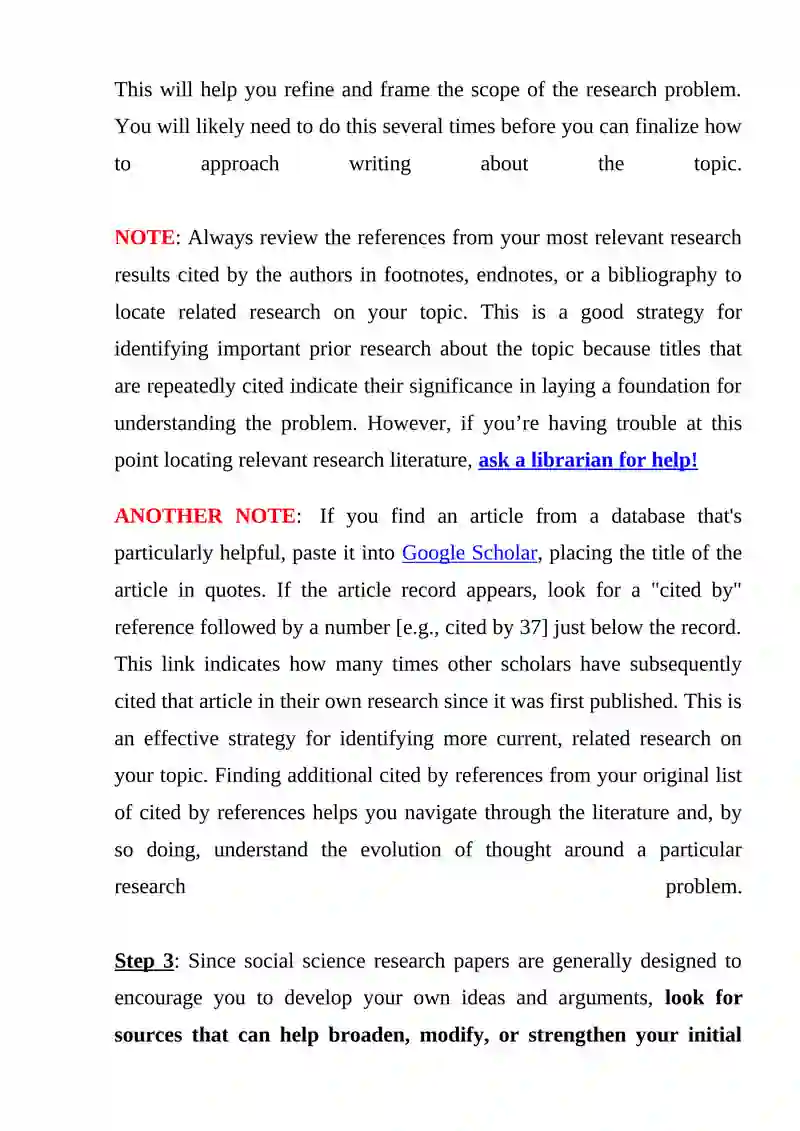 Choosing a Research Problem / How to Begin 3