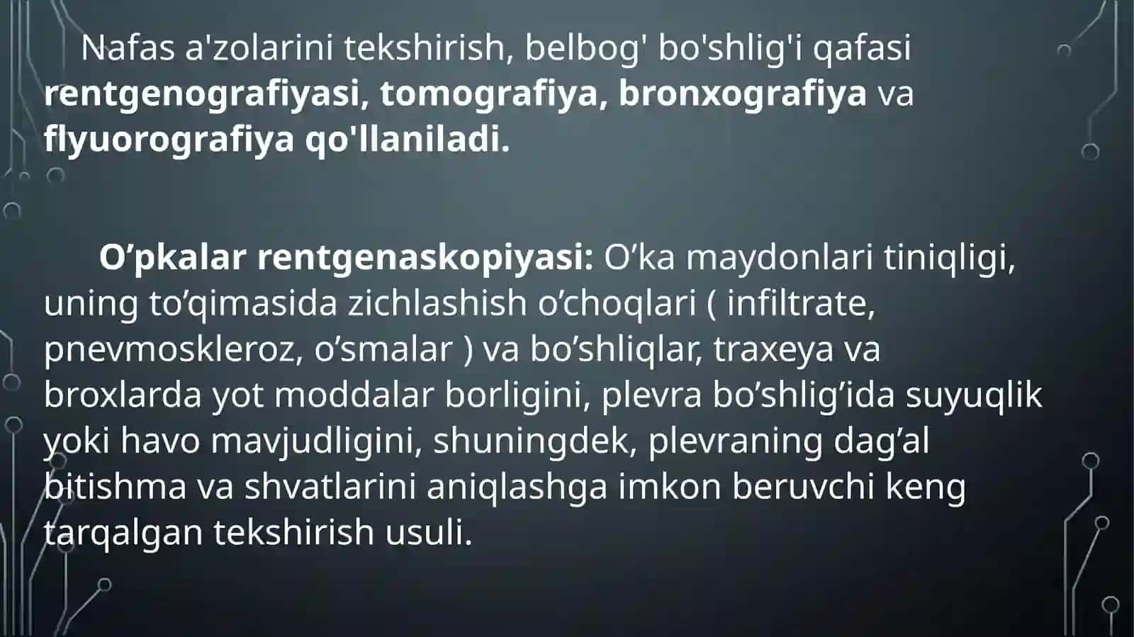 O’pkaning rentgenalogik tekshiruvi 3