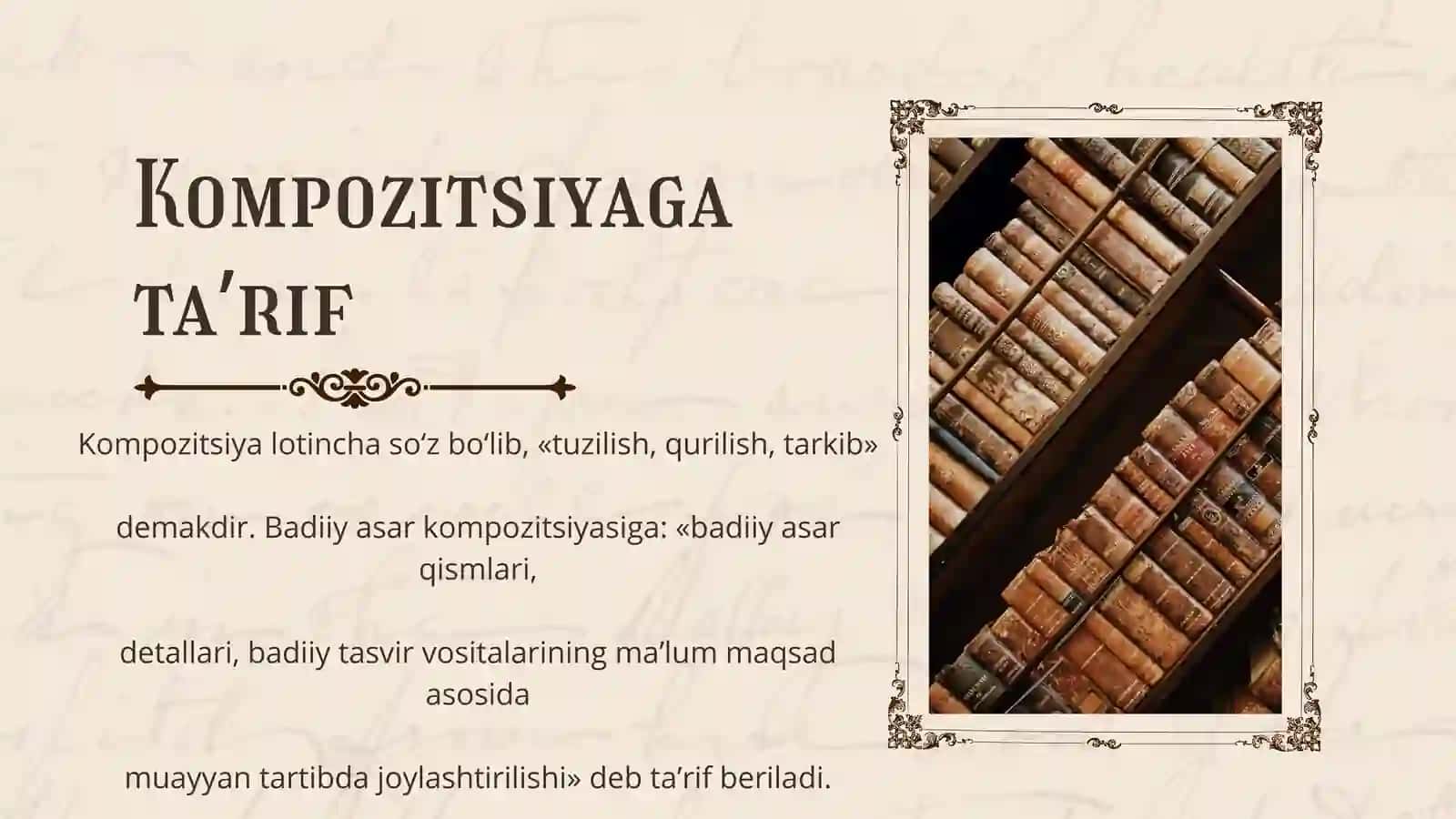 KOMPOZITSIYA  HAQIDA TAʼLIMOT 2