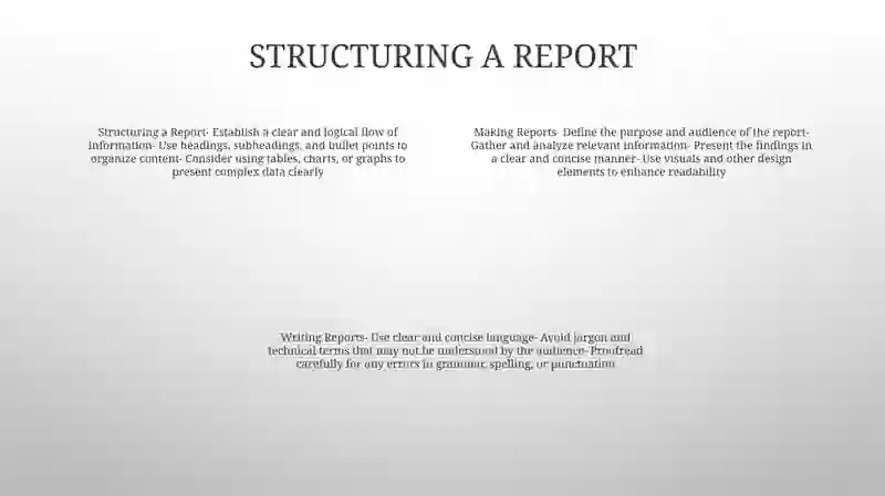 Making Reports 3