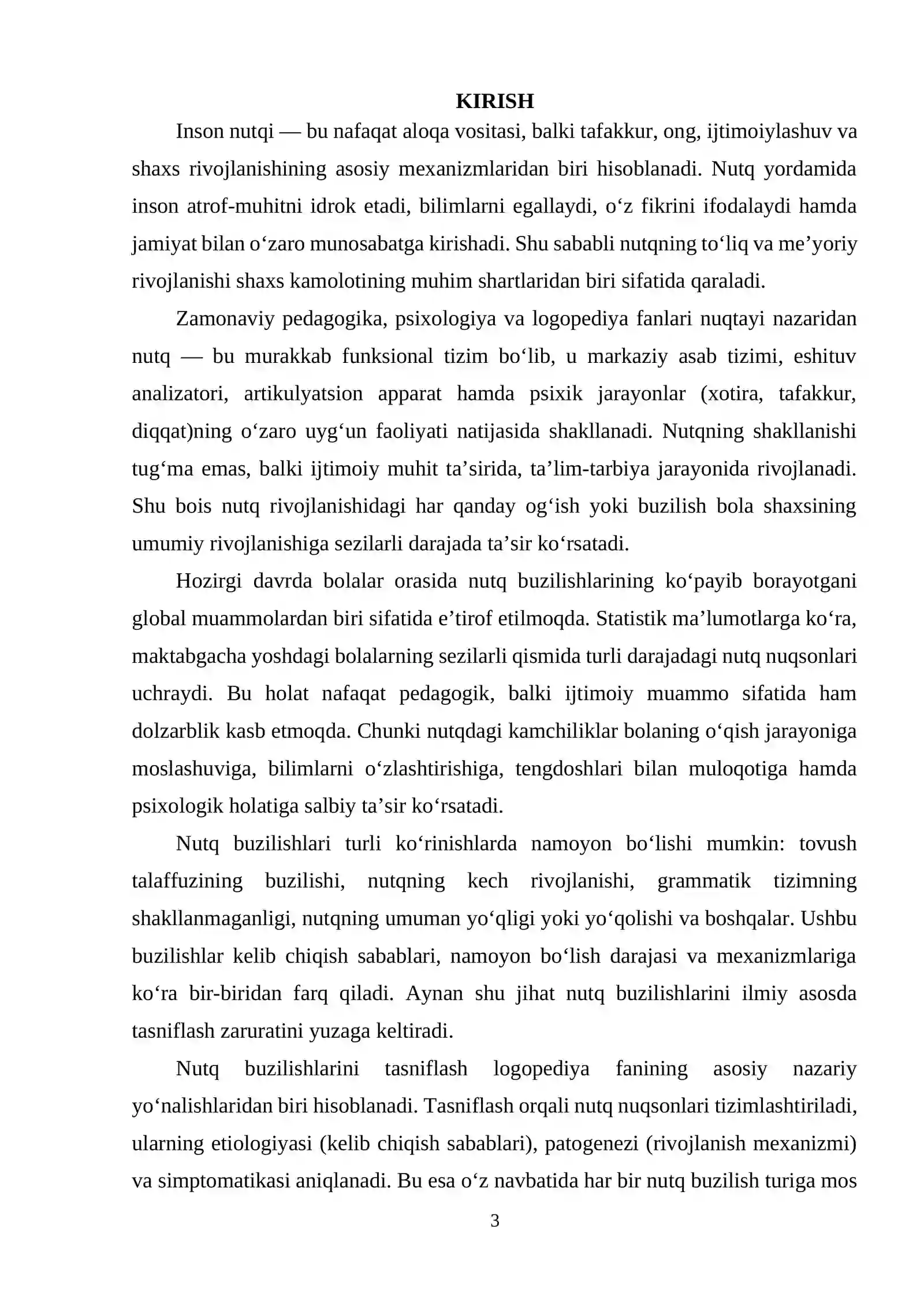 NUTQ BUZILISHLARI TASNIFI VA LOGOPEDIK YONDASHUVLAR 3
