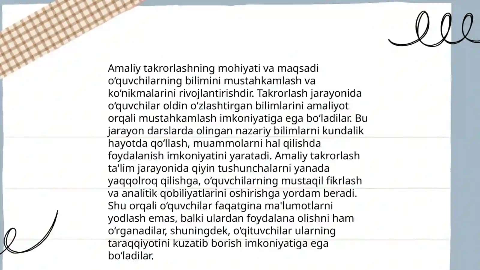Amaliy takrorlash o’qituvchi nutqining janri sifatida 3