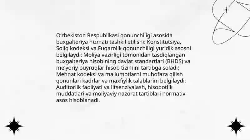 Buxgalteriya hisobi xizmatini tashkil etish 3