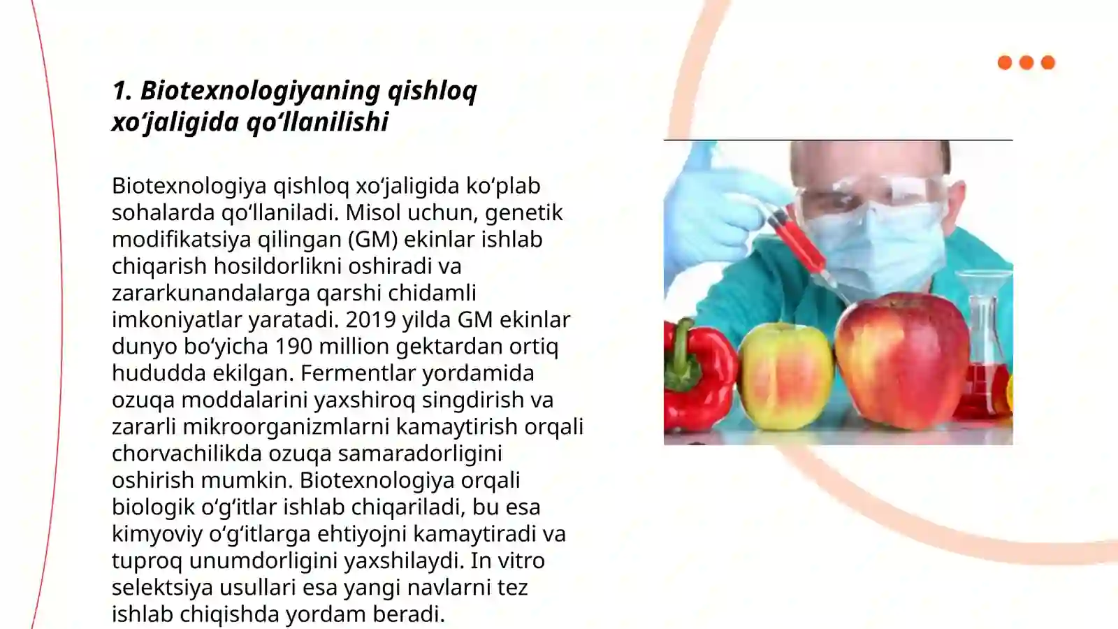 Qishloq xoʻjaligi biotexnologiyasing nazariy va amaliy ahamiyati 3
