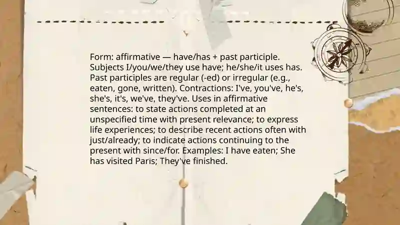 Present Perfect 3