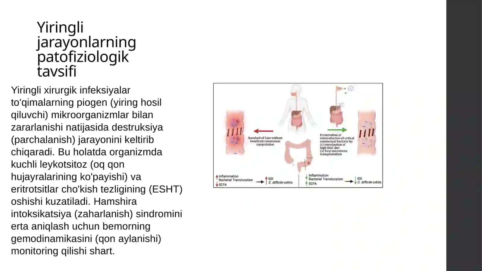 Tibbiyot kasbiga kirish mavzu: yiring elixirurgik bemorlarni parvarishlash 3