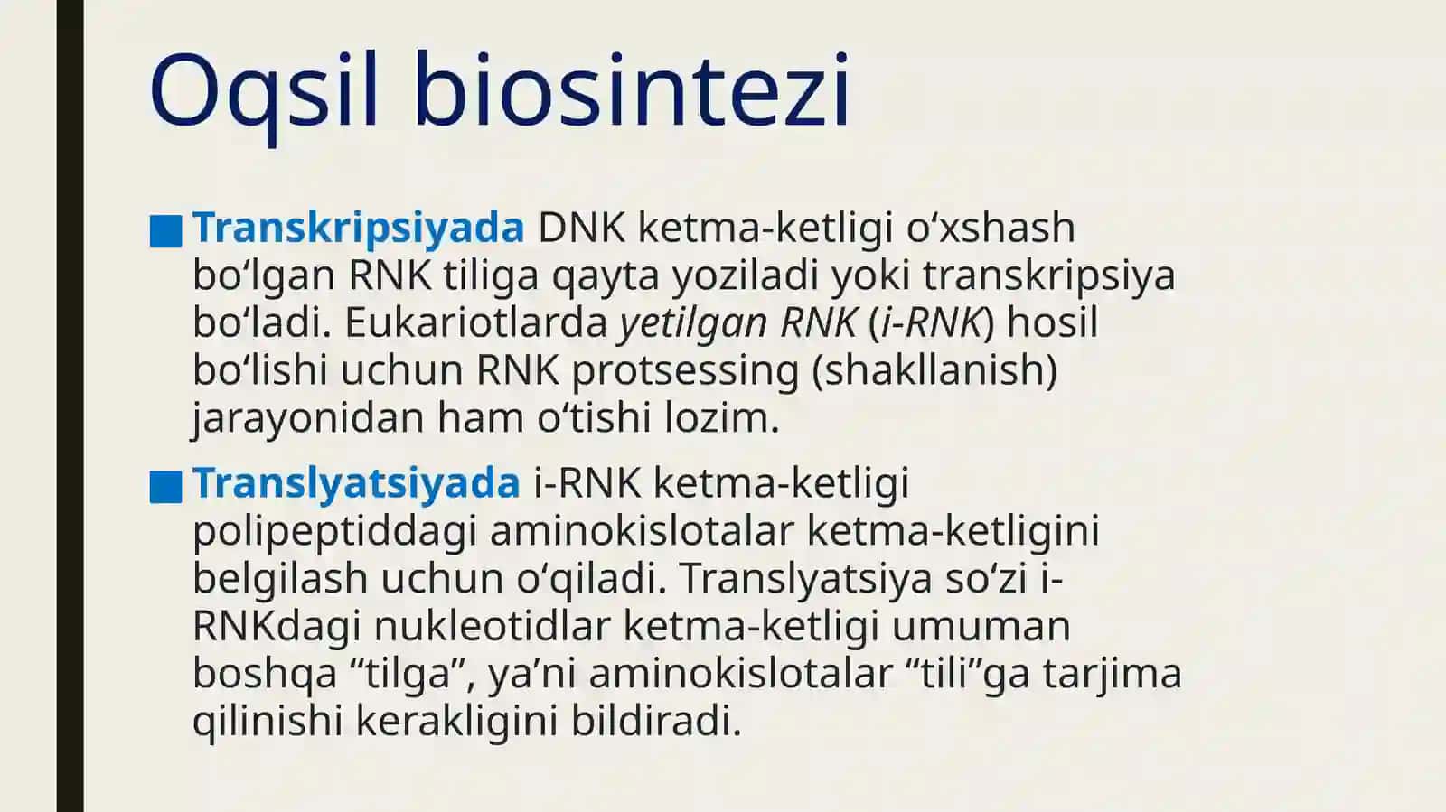Oqsilbiosintezi 3