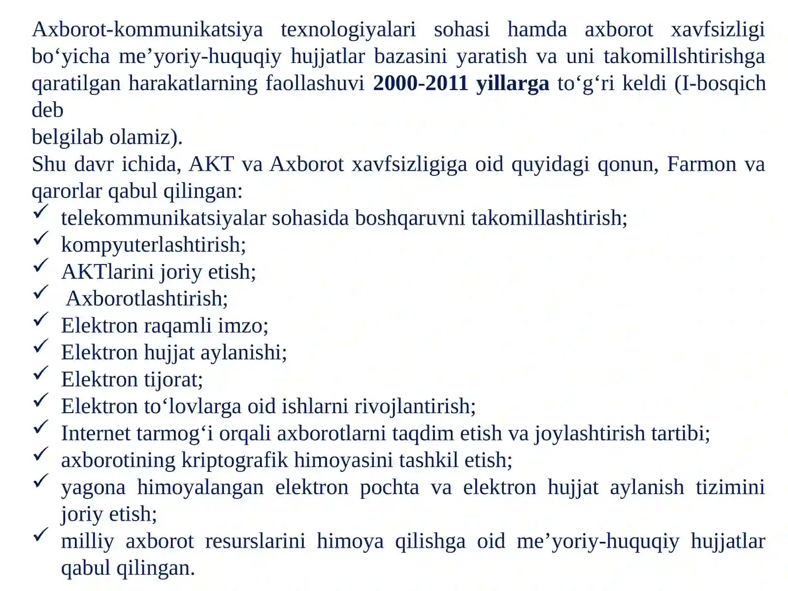 O‘ZBEKISTONDA AXBOROT XAVFSIZLIGINING MA’NAVIY VA HUQUQIY ASOSLARI 3