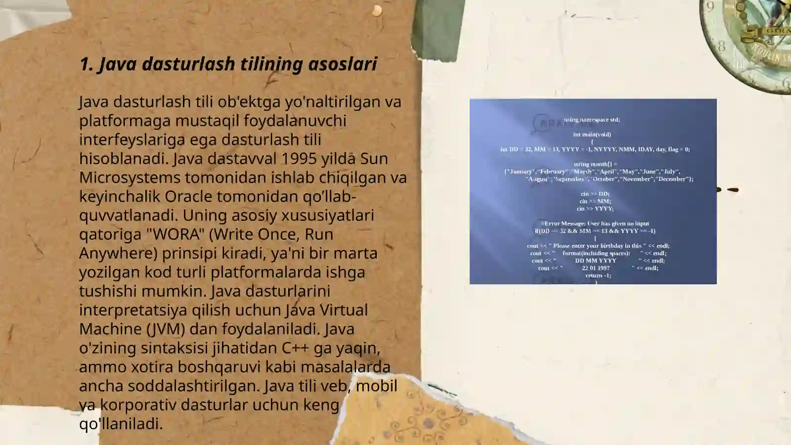 JAVA dasturlash tili 3