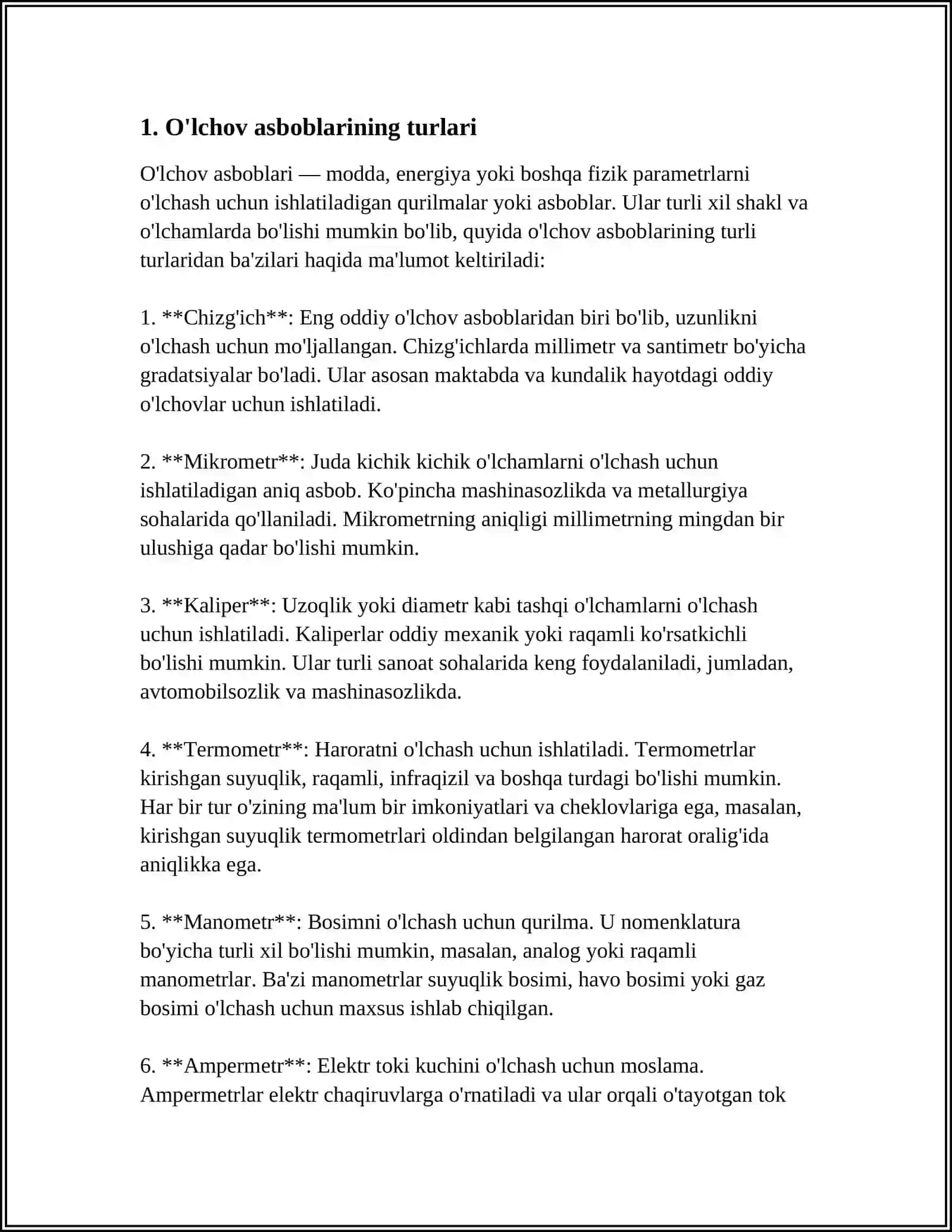 NAZORAT O'LCHOV ASBOBLARI 3