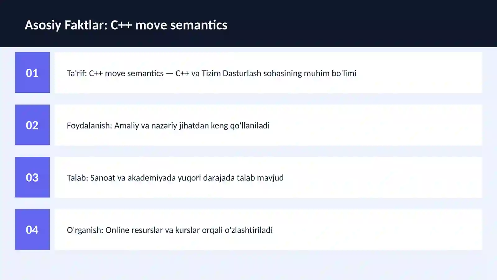 C++ VA TIZIM DASTURLASH 3