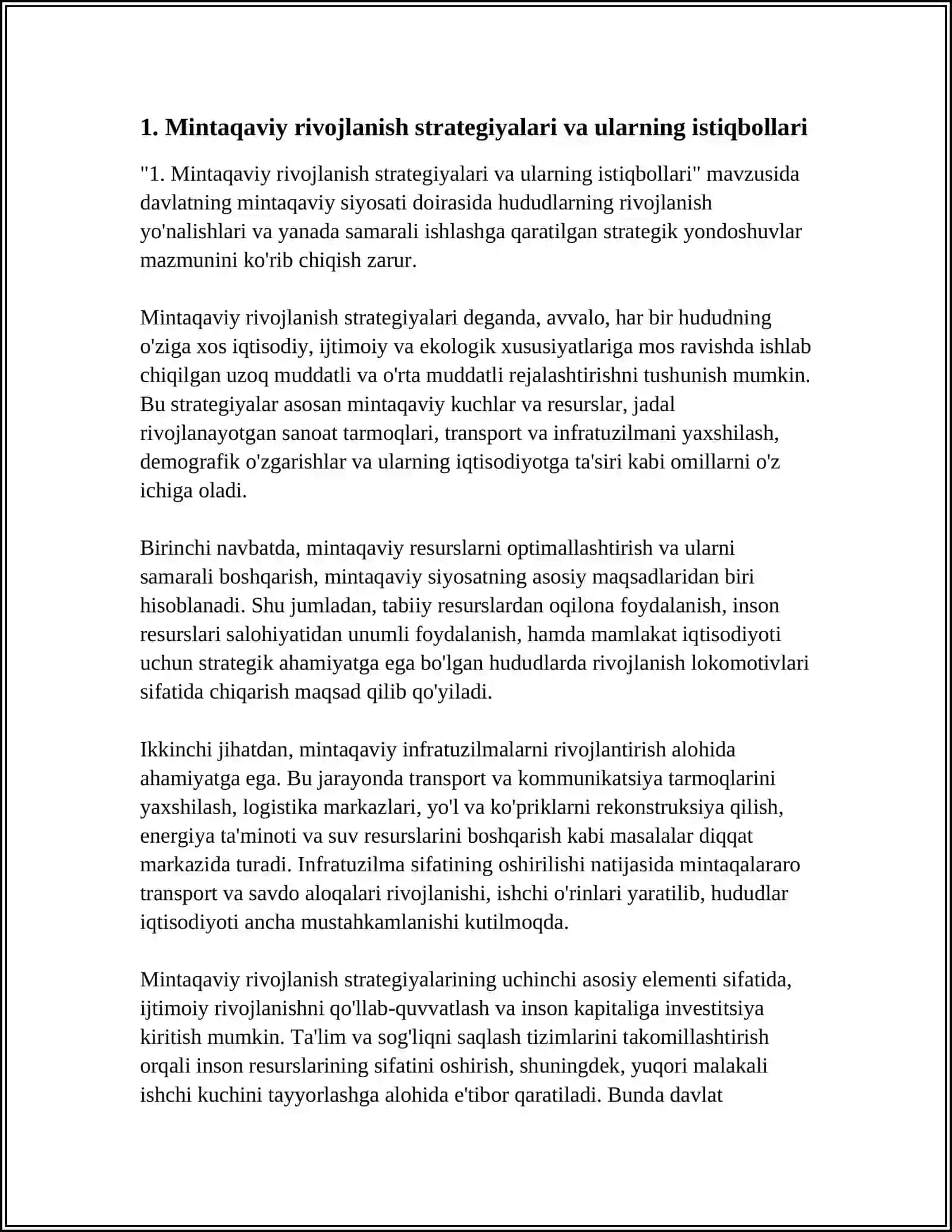 DAVLATNING MINTAQAVIY SIYOSATI VA HUDUDLAR RIVOJLANISHINING ISTIQBOLLARI 3
