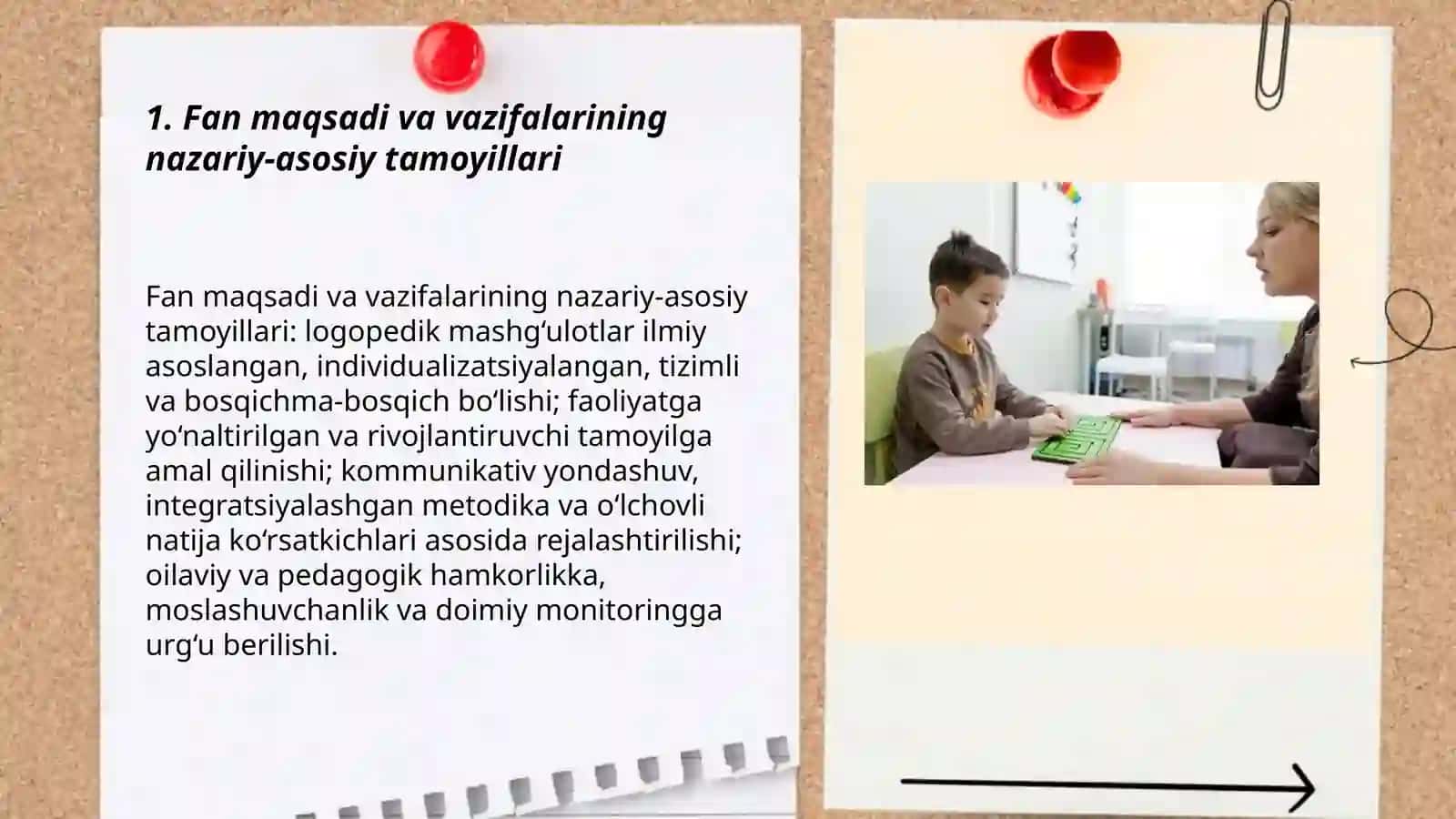 Logopedik mashg'ulotlarni tashkil etish va rejalashtirish fanining maqsadi, vazifalari, metodlari va usullari 3
