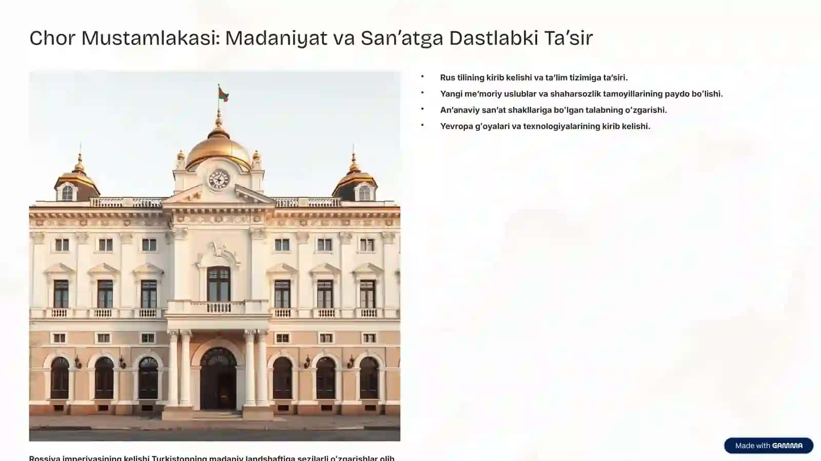 Rossiya Imperiyasi Davrida Turkistonda Madaniyat va Sanʼat Chorrahada 3