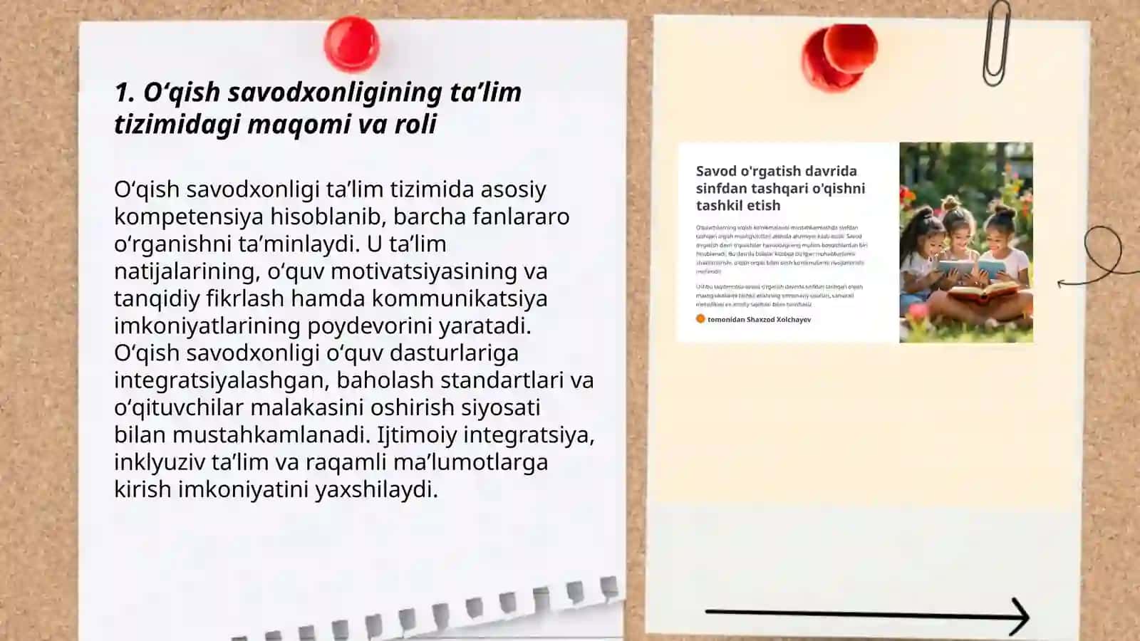 Oʻqish savodxonligi darslari va uning ta'lim tizimida tutgan oʻrni va yondashuvlar 3