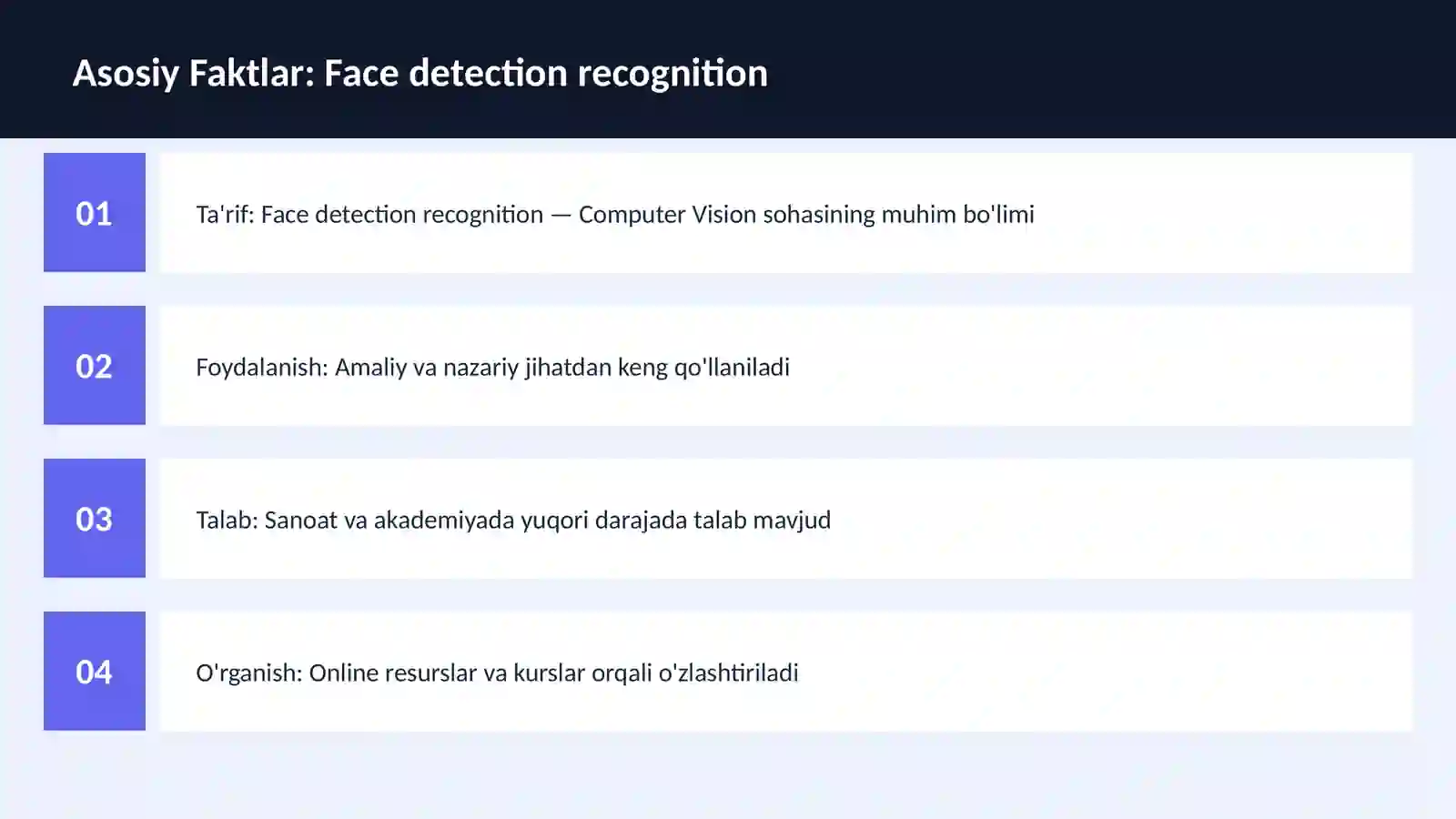Face detection recognition 3