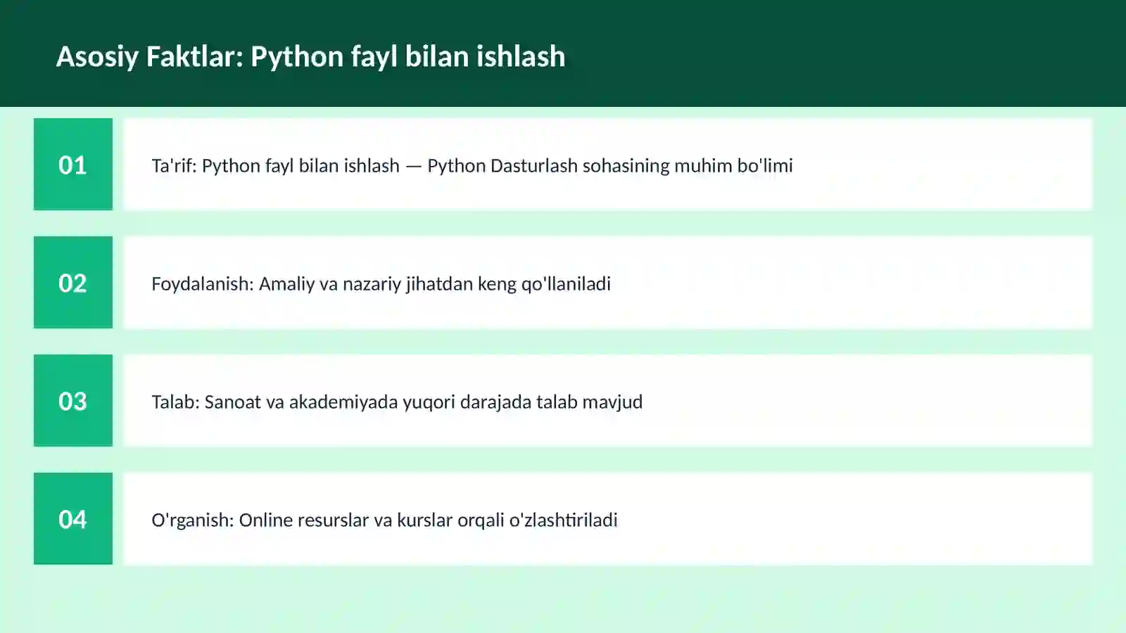 Python fayl bilan ishlash 3