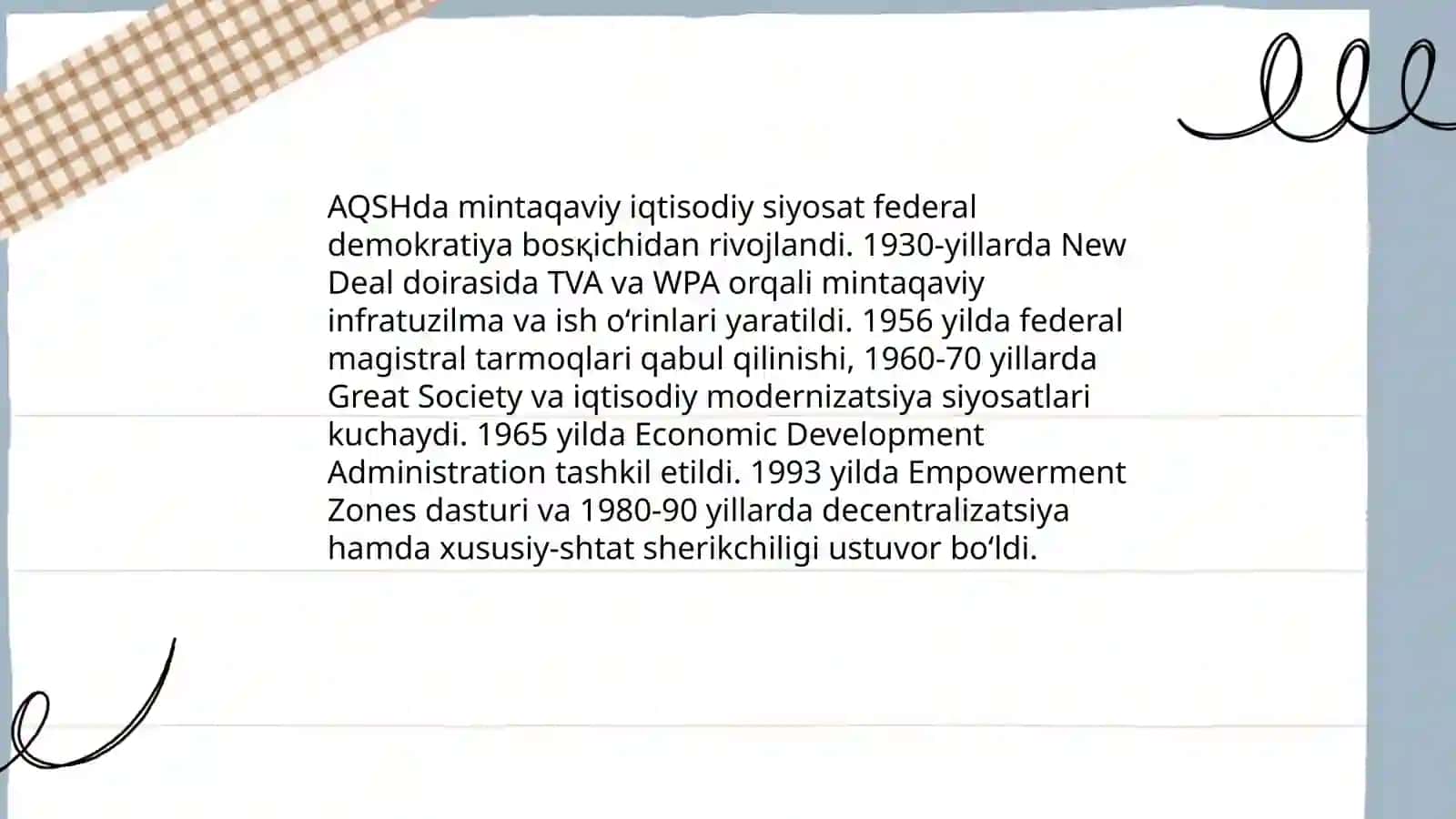 Mintaqaviy iqtisodiy siyosatni tashkil etishning xorij tajribasi (AQSH misolida) 3