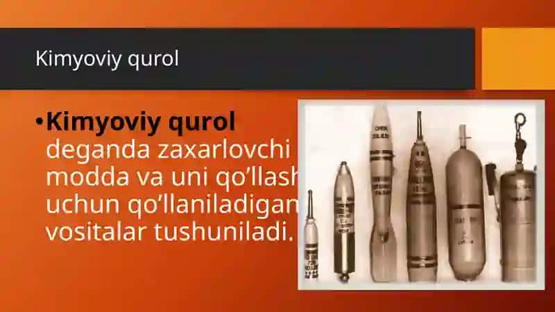 Kimyoviy qurol.Zaxarli moddalarning tasnifi.Kimyoviy vaziyatni baholash 3