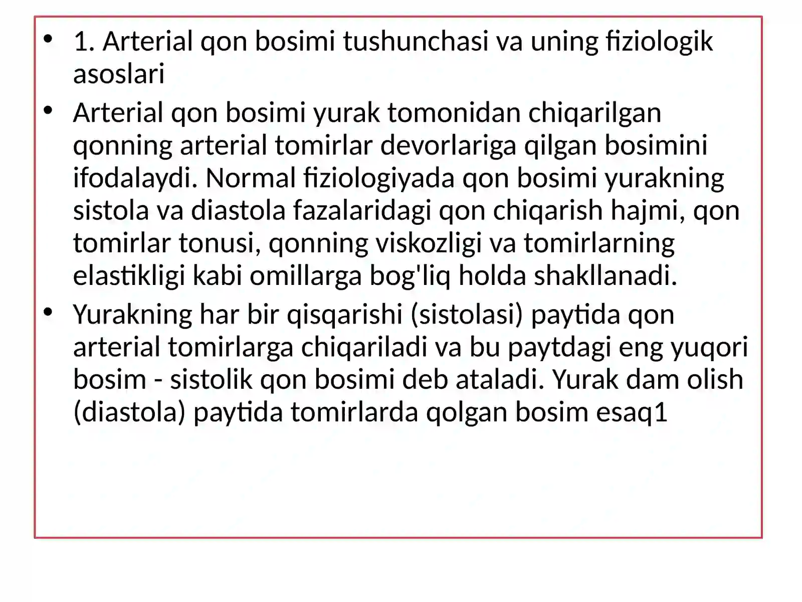 Arterial Qon Bosimi va Periferik Pulsning Tibbiyotdagi Ahamiyati 3