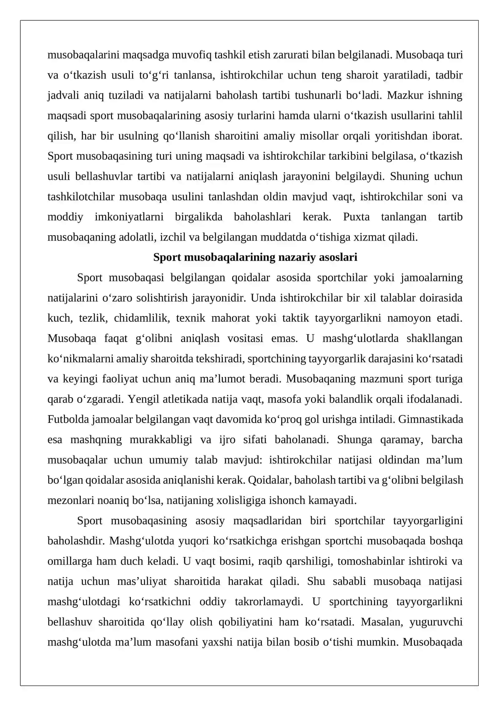 Sport musobaqalarining turlari va ularni o‘tkazish usullari 3