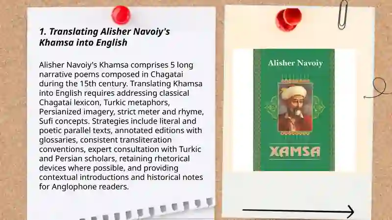 Alisher Navoiy's Khamsa Translation 3