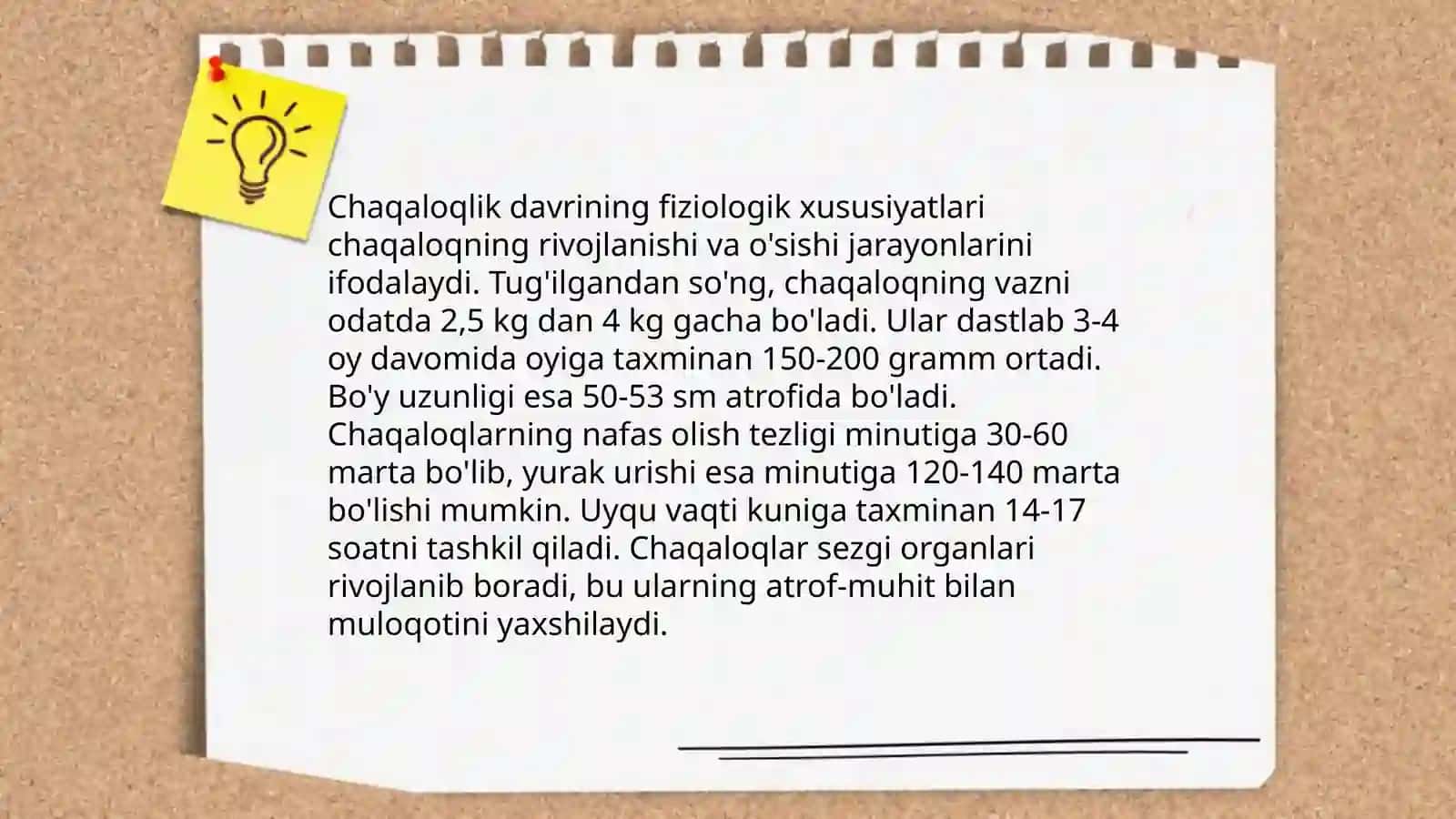 Chaqaloqlik davrinig oziga xos xususiyatlari 3