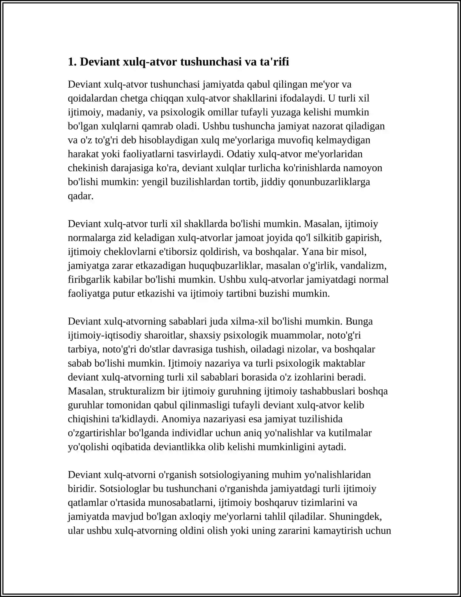 DEVIANT XULQ ATVOR TUSHUNCHASI 3
