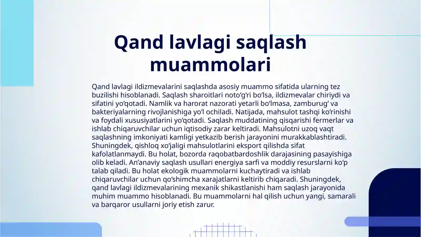 QAND LAVLAGI ILDIZMEVALARINI SAQLASHNING ISTIQBOLLI VA RESURS TEJAMKOR USULLARI 3