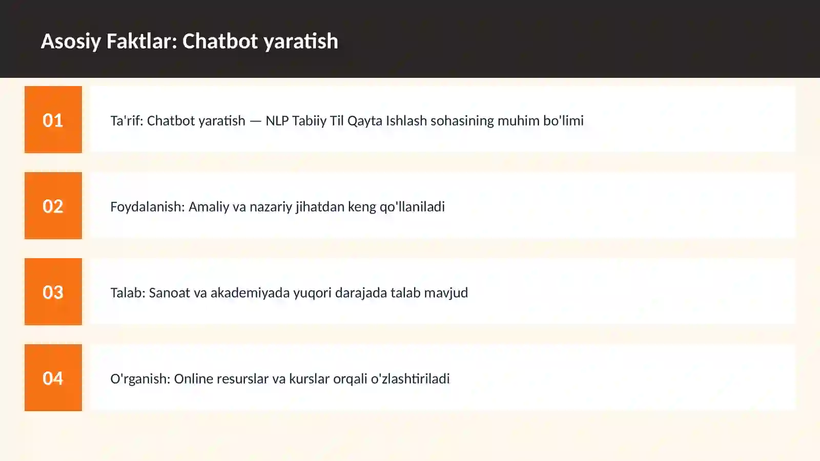 Chatbot yaratish 3