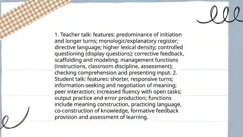 Teacher's and student's speech 3