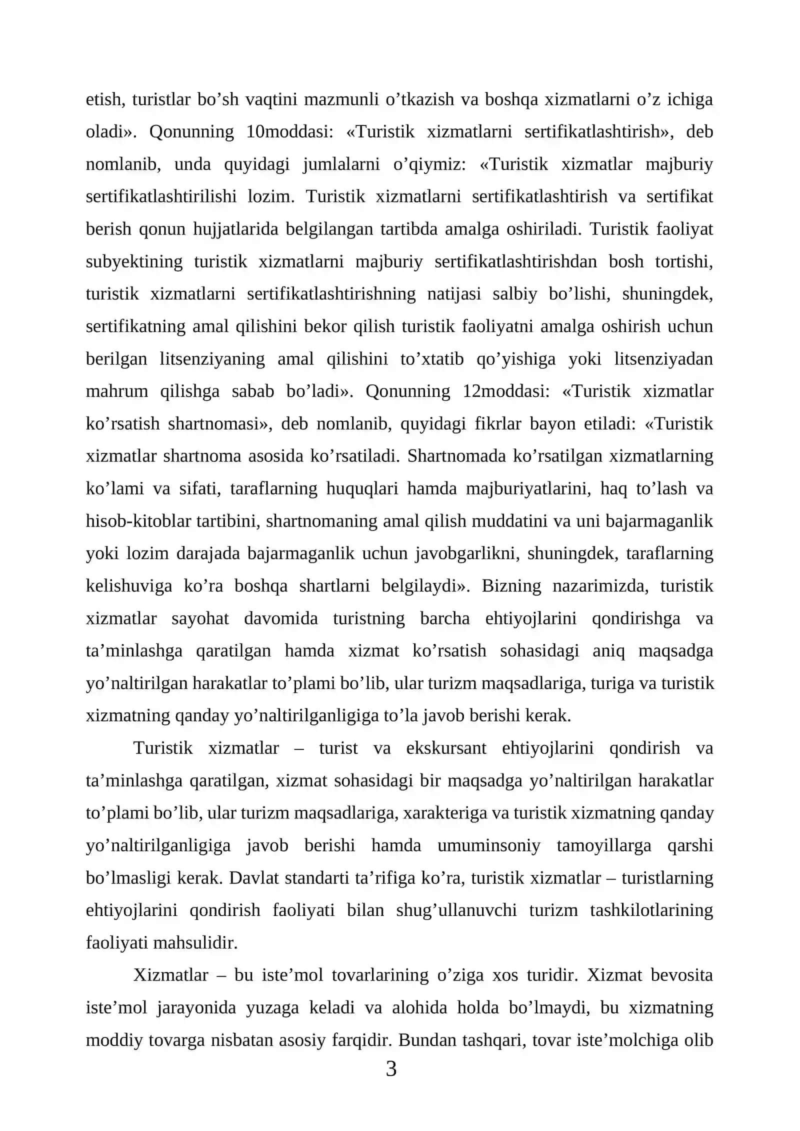 Turistik xizmatlar va mahsulotlar 3