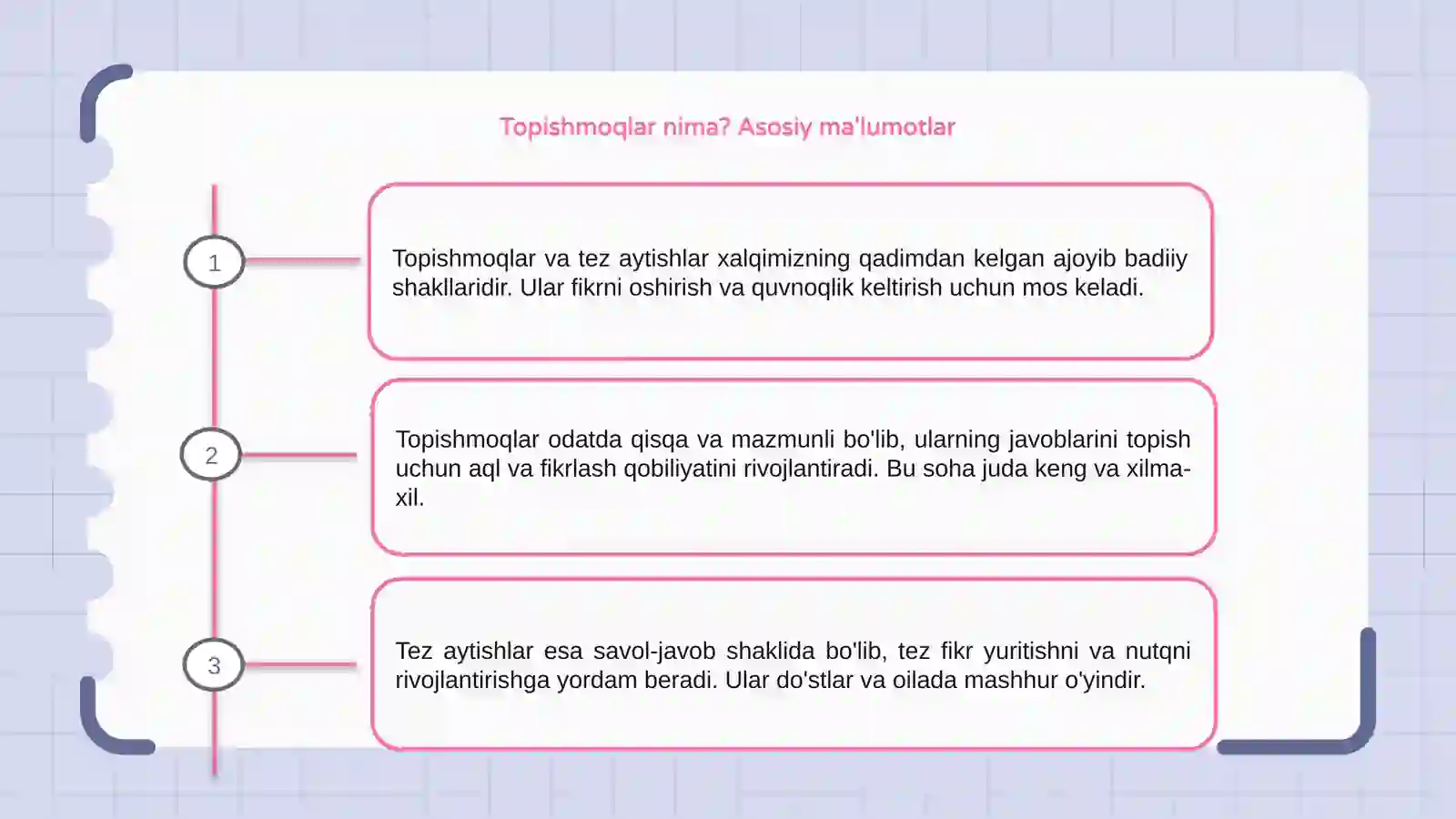 Topishmoqlar va tez aytishlar 3