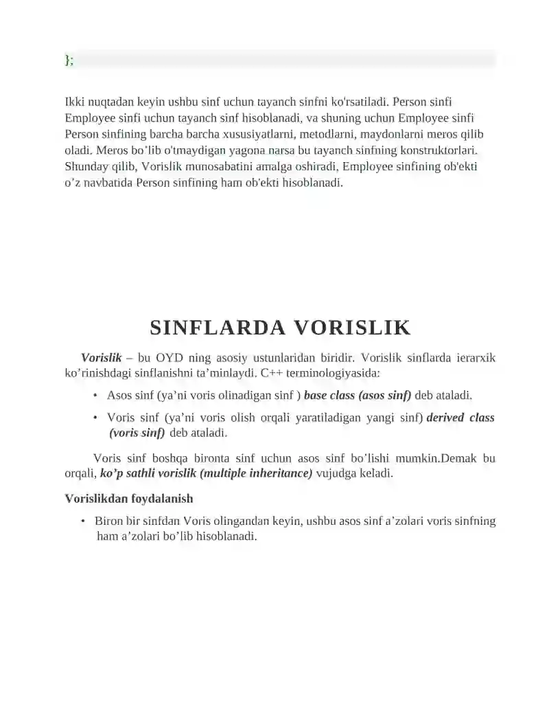 OOP(Object Oriented Programming - Obyektga yo'naltirilgan dasturlash) 3