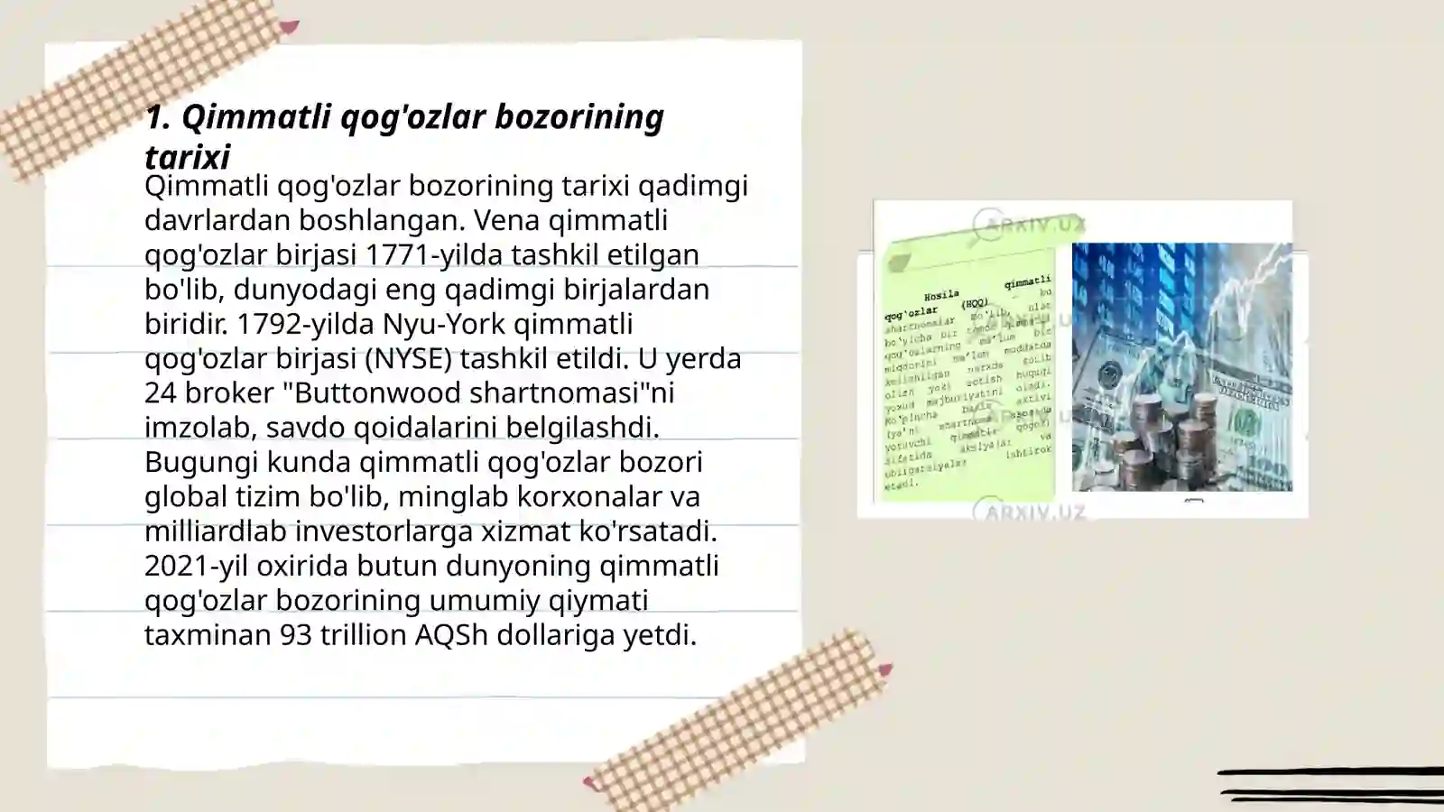 Qimmatli qogʻozlar bozori 3