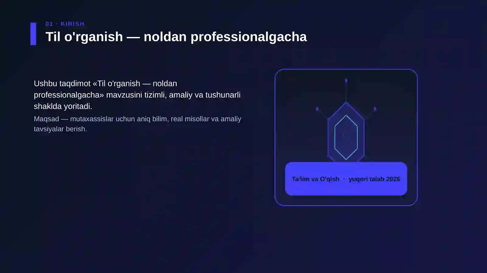 Til o'rganish — noldan professionalgacha 3