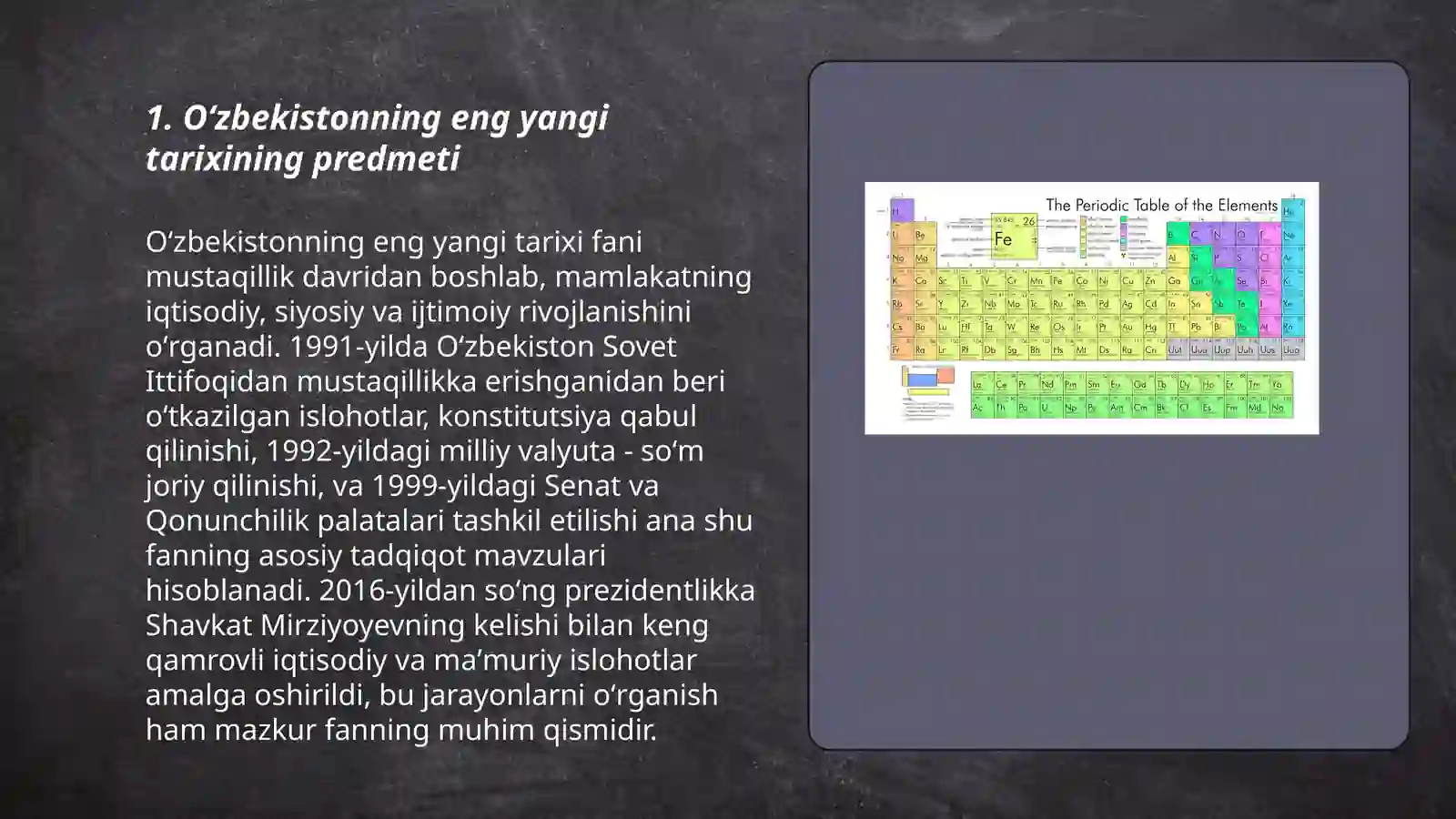 Oʻzbekistonning eng yangi tarixi oʻquv fanining predmeti,maqsadi va vazifalari,nazariy metodologik tamoyillari 3