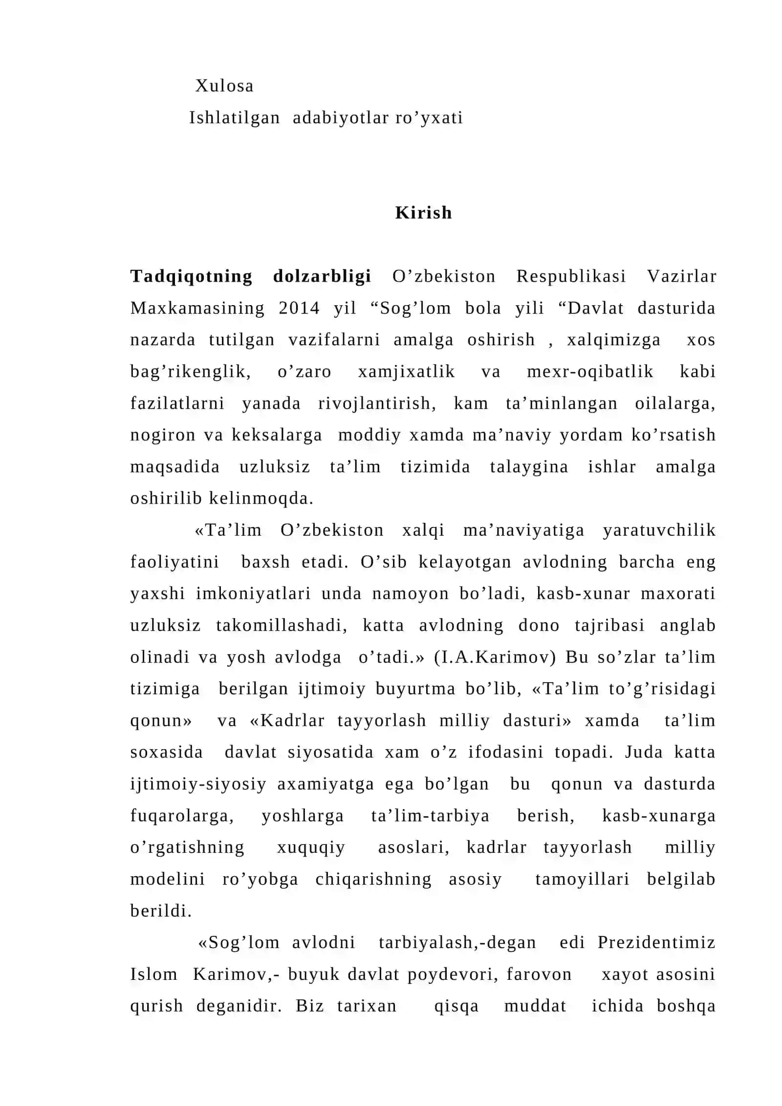 Ixtisoslashtirilgan yordamchi maktabda o’qish darslarini tashkil etishning o’ziga xosligini o’rganish 3