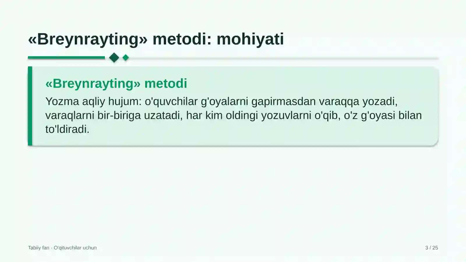 tabiiy fan darslarida breynrayting metodidan foydalanish 4694 3